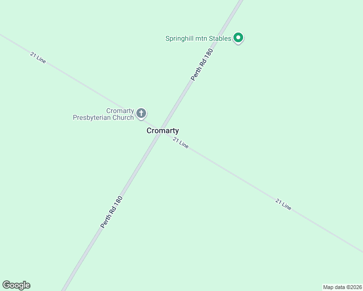 map of restaurants, bars, coffee shops, grocery stores, and more near 6985 21 Line in Staffa