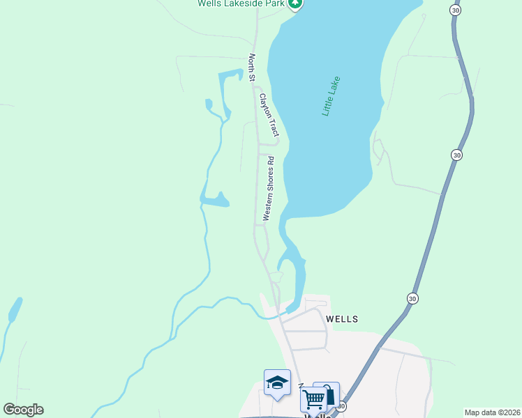 map of restaurants, bars, coffee shops, grocery stores, and more near 678 North Street in Wells