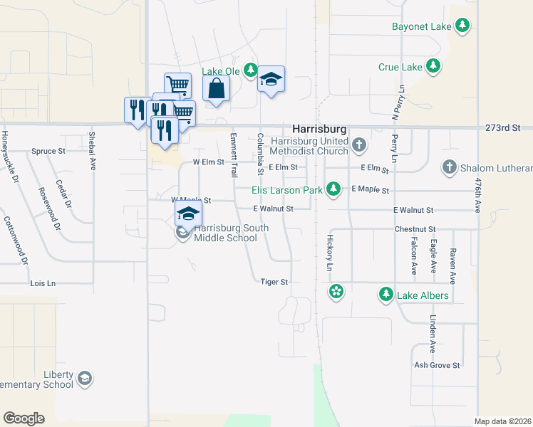 map of restaurants, bars, coffee shops, grocery stores, and more near 502 Columbia Street in Harrisburg