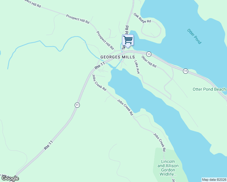 map of restaurants, bars, coffee shops, grocery stores, and more near 770 Jobs Creek Road in Sunapee