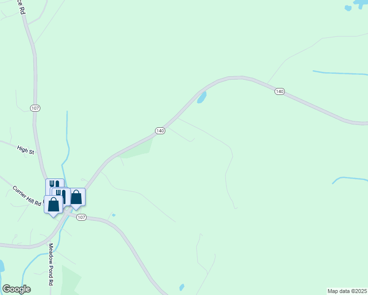 map of restaurants, bars, coffee shops, grocery stores, and more near 540 New Hampshire 140 in Gilmanton