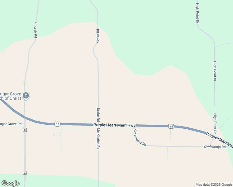 map of restaurants, bars, coffee shops, grocery stores, and more near Drake Road in Viola