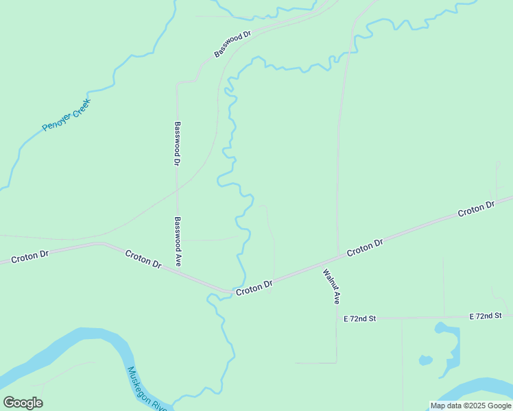 map of restaurants, bars, coffee shops, grocery stores, and more near 6898 South Olmstrom Lane in Newaygo