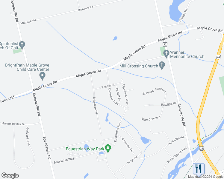 map of restaurants, bars, coffee shops, grocery stores, and more near 35 Pointer Street in Cambridge