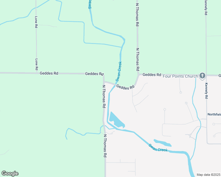 map of restaurants, bars, coffee shops, grocery stores, and more near 1370 North Thomas Road in Saginaw