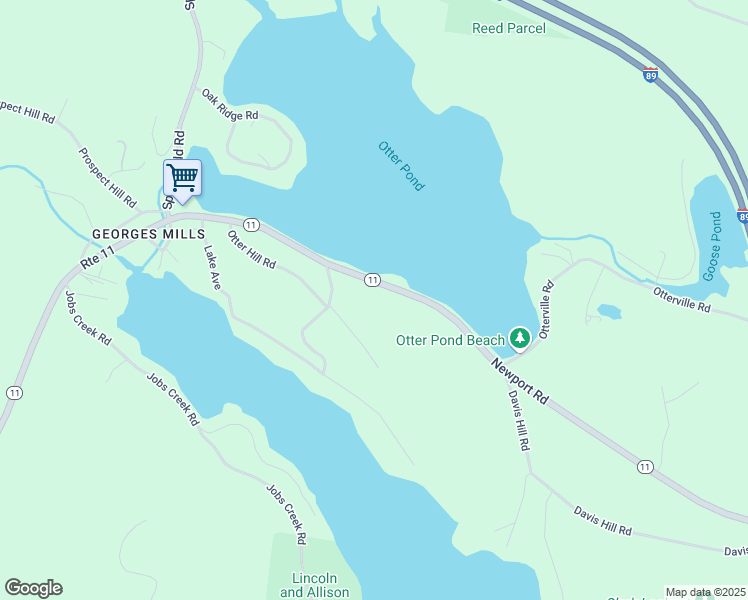 map of restaurants, bars, coffee shops, grocery stores, and more near 1376 New Hampshire 11 in Sunapee