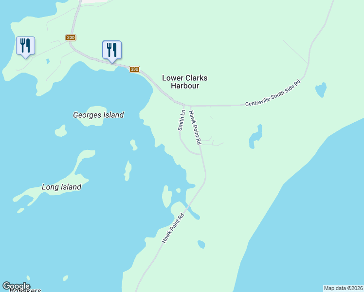 map of restaurants, bars, coffee shops, grocery stores, and more near 60 Smith Lane in Clark's Harbour