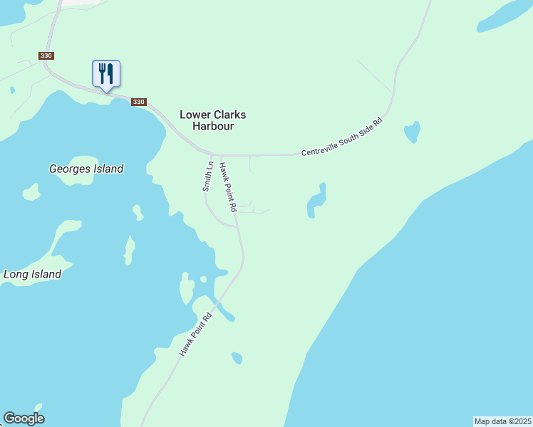 map of restaurants, bars, coffee shops, grocery stores, and more near 59 Hawk Point Road in Clark's Harbour