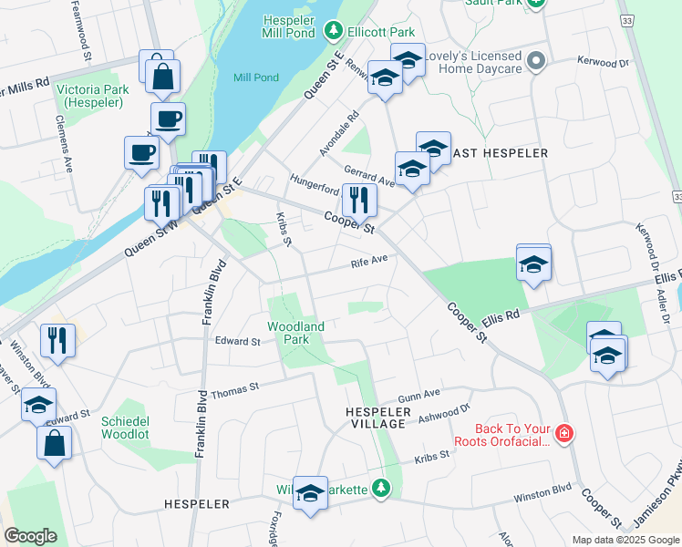 map of restaurants, bars, coffee shops, grocery stores, and more near 82 Rife Avenue in Cambridge