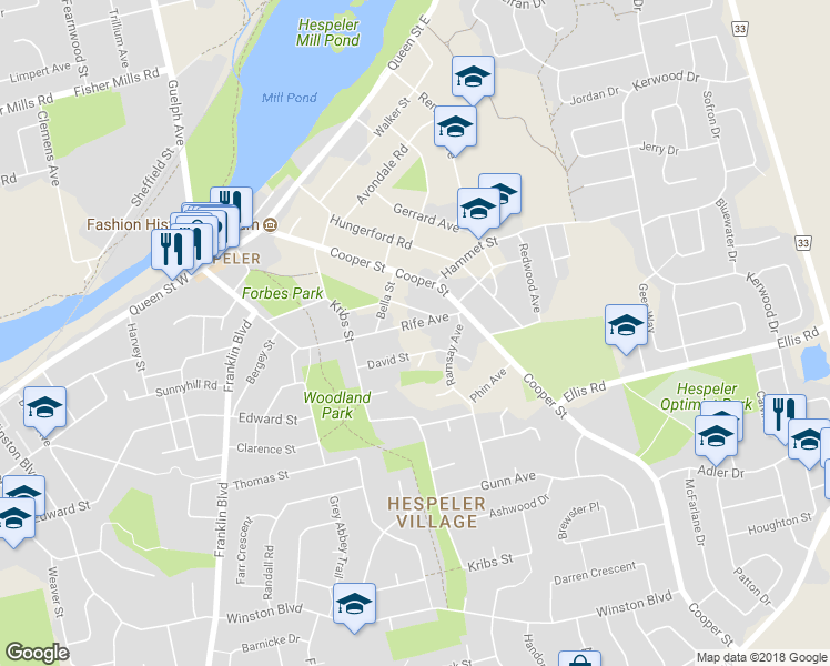 map of restaurants, bars, coffee shops, grocery stores, and more near 96 Rife Avenue in Cambridge