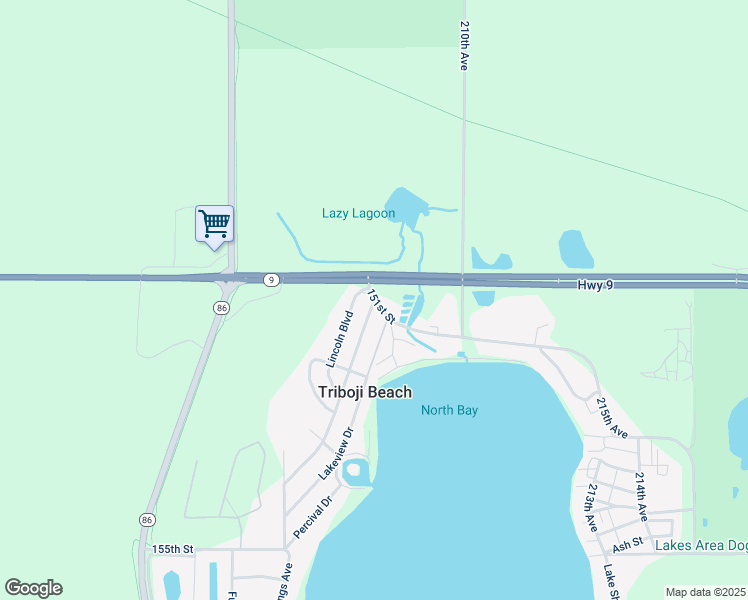 map of restaurants, bars, coffee shops, grocery stores, and more near 15100 War Eagle Boulevard in Spirit Lake