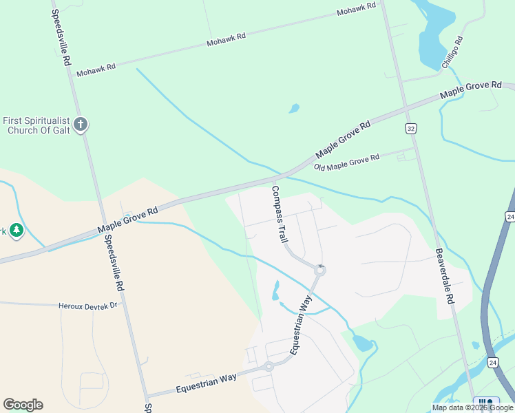 map of restaurants, bars, coffee shops, grocery stores, and more near 124 Compass Trail in Cambridge