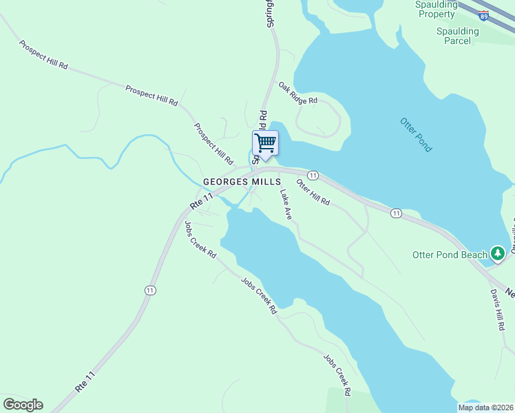 map of restaurants, bars, coffee shops, grocery stores, and more near 19 Cooper Street in Sunapee