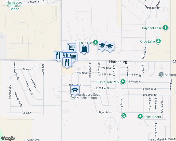 map of restaurants, bars, coffee shops, grocery stores, and more near 300 Jeannie Lane in Harrisburg