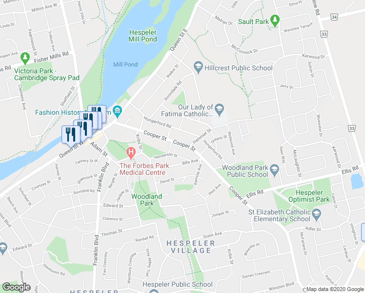 map of restaurants, bars, coffee shops, grocery stores, and more near in Cambridge