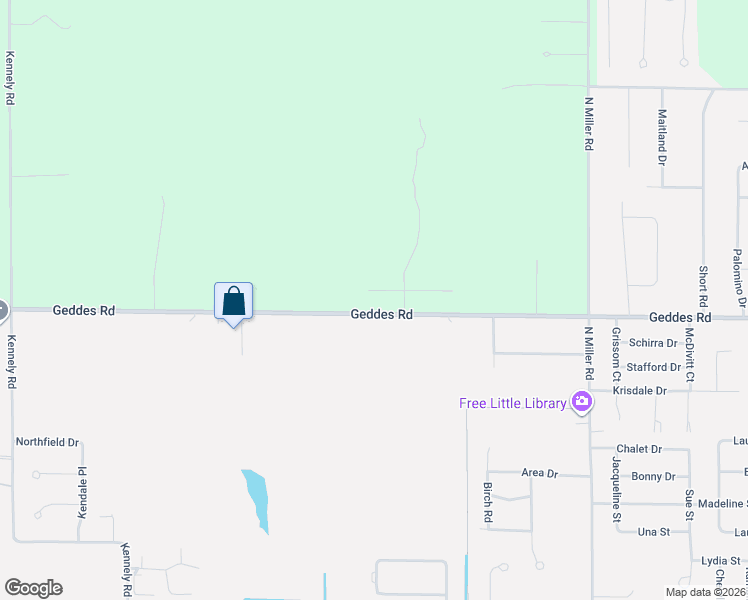 map of restaurants, bars, coffee shops, grocery stores, and more near 8461 Glencairn Street East in Saginaw
