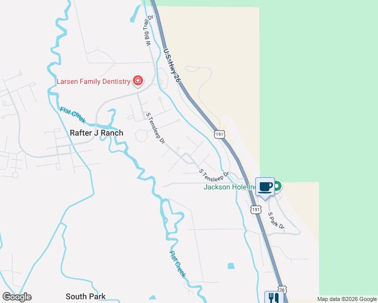 map of restaurants, bars, coffee shops, grocery stores, and more near 1050 W Brahma Dr in Jackson