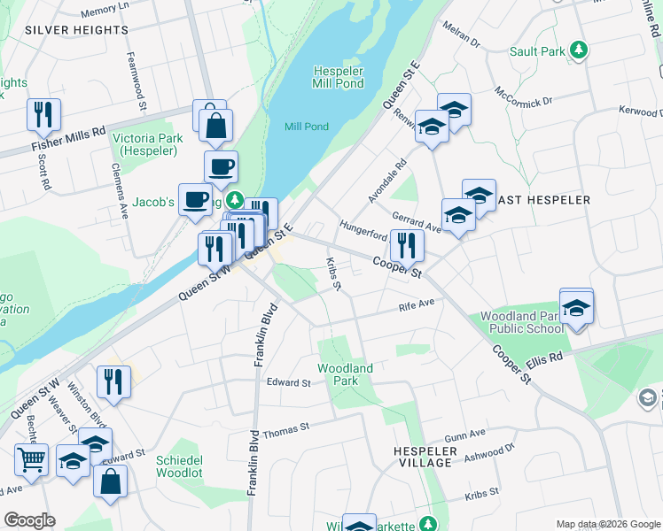 map of restaurants, bars, coffee shops, grocery stores, and more near Jawbone Street in Cambridge