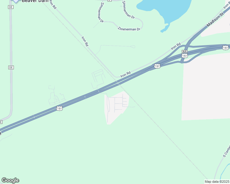 map of restaurants, bars, coffee shops, grocery stores, and more near N6548 U.S. 151 in Beaver Dam