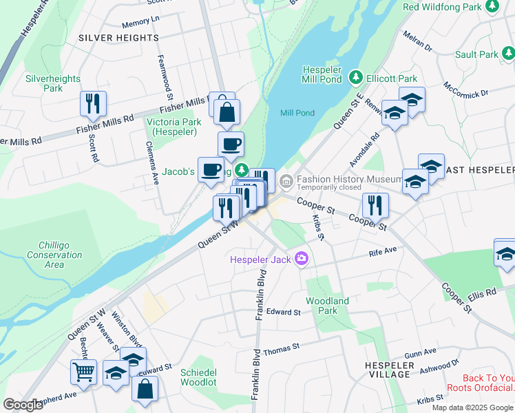 map of restaurants, bars, coffee shops, grocery stores, and more near in Cambridge