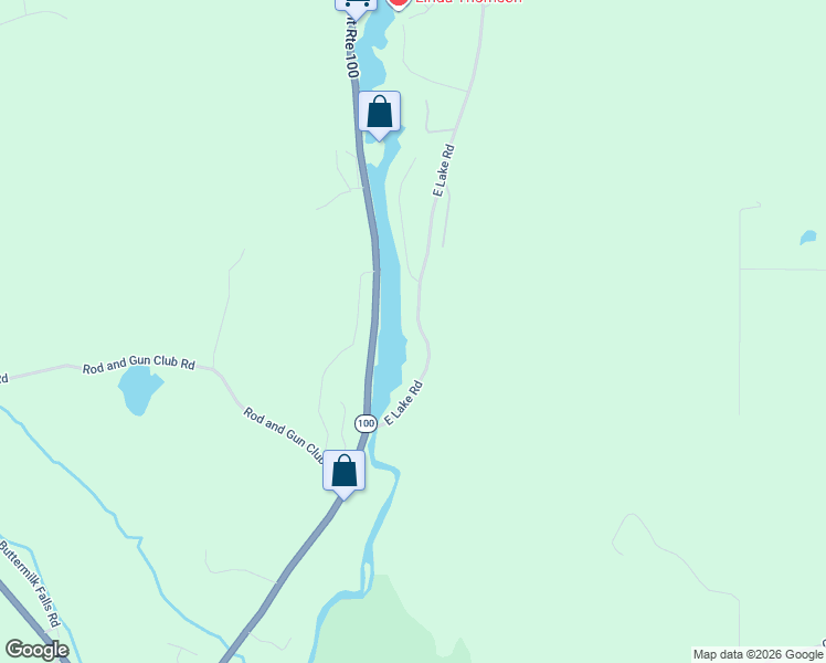 map of restaurants, bars, coffee shops, grocery stores, and more near 130 East Lake Road in Windsor County