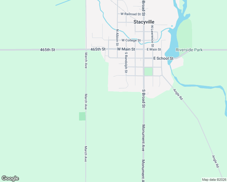 map of restaurants, bars, coffee shops, grocery stores, and more near 408 West Vernon Street in Stacyville