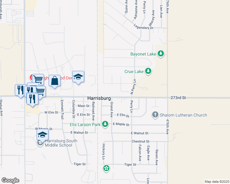 map of restaurants, bars, coffee shops, grocery stores, and more near 602 East Willow Street in Harrisburg