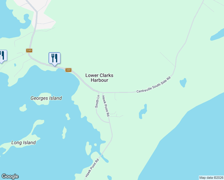 map of restaurants, bars, coffee shops, grocery stores, and more near 1164 Centreville South Side Road in Clark's Harbour