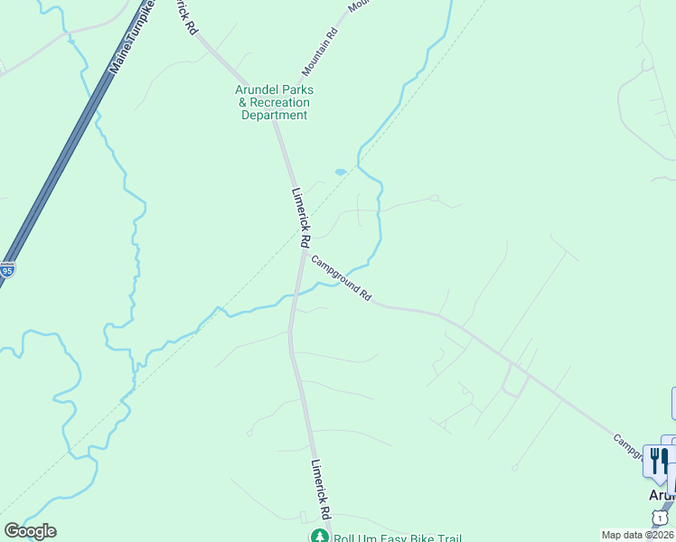 map of restaurants, bars, coffee shops, grocery stores, and more near 204 Campground Road in Arundel