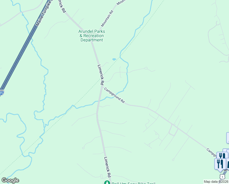 map of restaurants, bars, coffee shops, grocery stores, and more near 204 Campground Road in Arundel