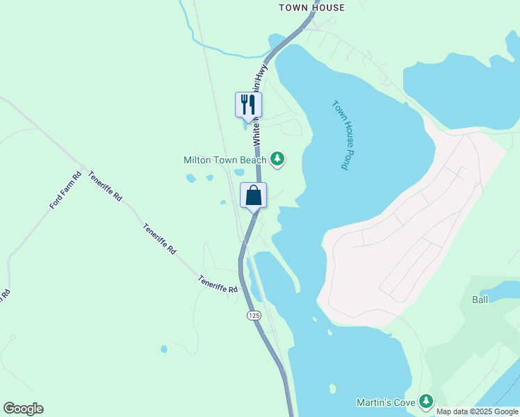 map of restaurants, bars, coffee shops, grocery stores, and more near 8 Fogg Road in Milton