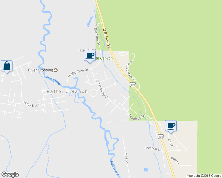 map of restaurants, bars, coffee shops, grocery stores, and more near 1230 West Hay Sled Drive in Jackson