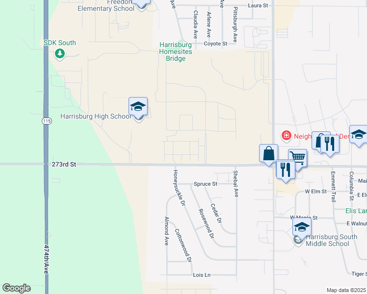 map of restaurants, bars, coffee shops, grocery stores, and more near East Willow Street in Harrisburg