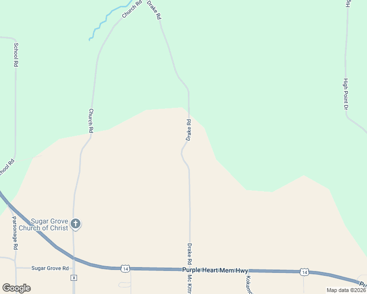map of restaurants, bars, coffee shops, grocery stores, and more near Drake Road in Vernon County