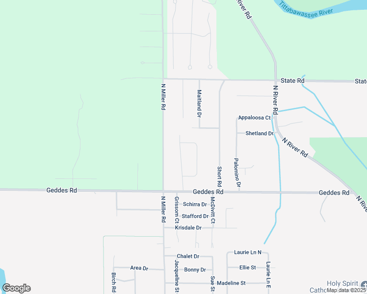 map of restaurants, bars, coffee shops, grocery stores, and more near 1655 Thunderbird Drive in Saginaw
