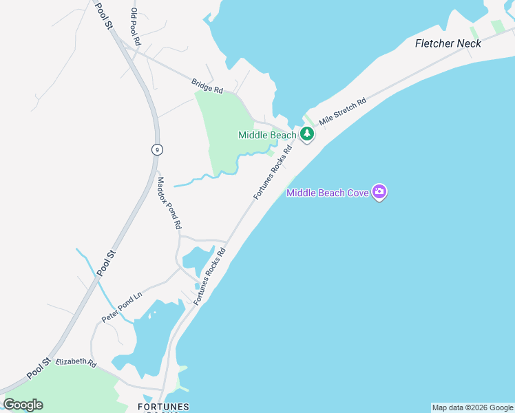 map of restaurants, bars, coffee shops, grocery stores, and more near 34 Fortunes Rocks Road in Biddeford