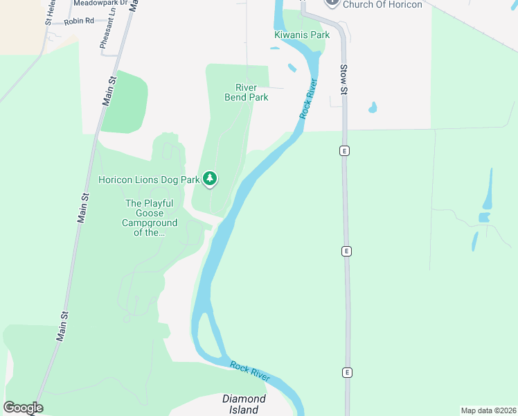 map of restaurants, bars, coffee shops, grocery stores, and more near Valley Street in Horicon
