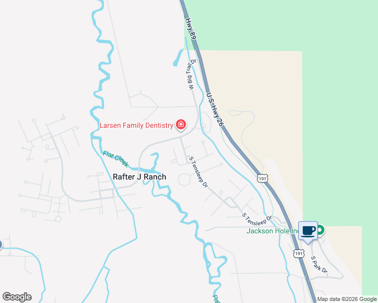 map of restaurants, bars, coffee shops, grocery stores, and more near 1270 West Bull Rake Drive in Jackson