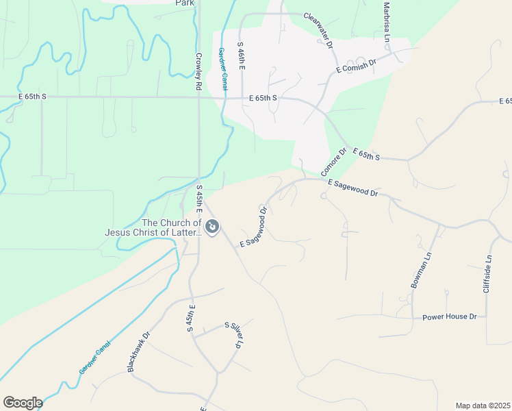 map of restaurants, bars, coffee shops, grocery stores, and more near 4705 East Sagewood Drive in Idaho Falls