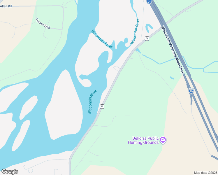 map of restaurants, bars, coffee shops, grocery stores, and more near N4331 County Road V in Poynette