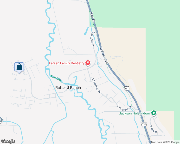 map of restaurants, bars, coffee shops, grocery stores, and more near 1270 West Bull Rake Drive in Jackson