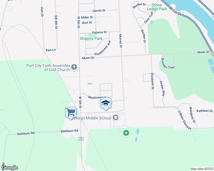 map of restaurants, bars, coffee shops, grocery stores, and more near 1 Jonquil Trail in Oswego