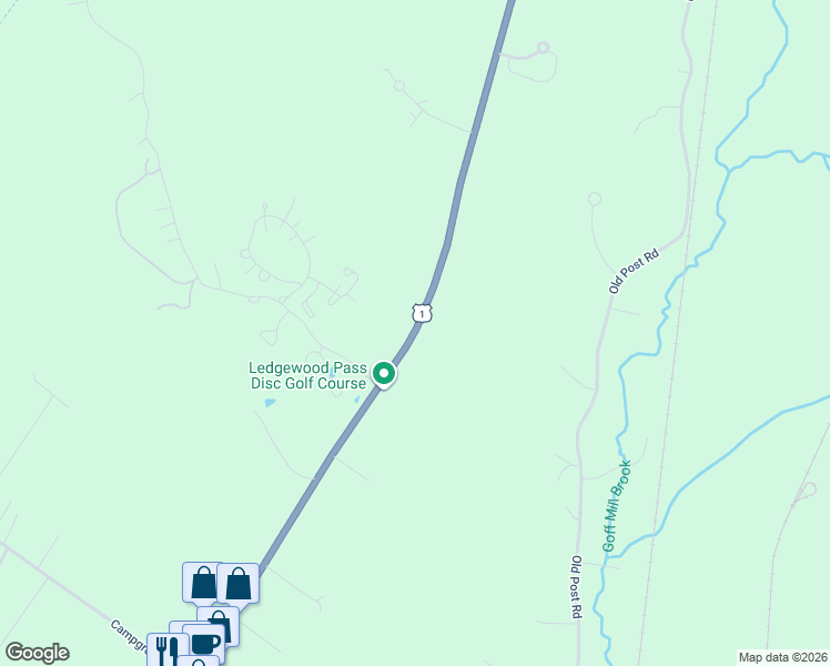 map of restaurants, bars, coffee shops, grocery stores, and more near 1975 Portland Road in Arundel