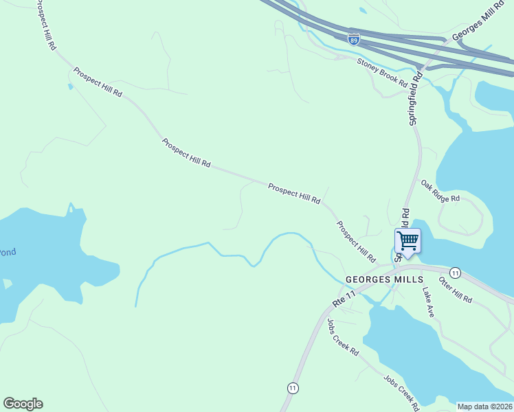 map of restaurants, bars, coffee shops, grocery stores, and more near 95 Prospect Hill Road in Sunapee