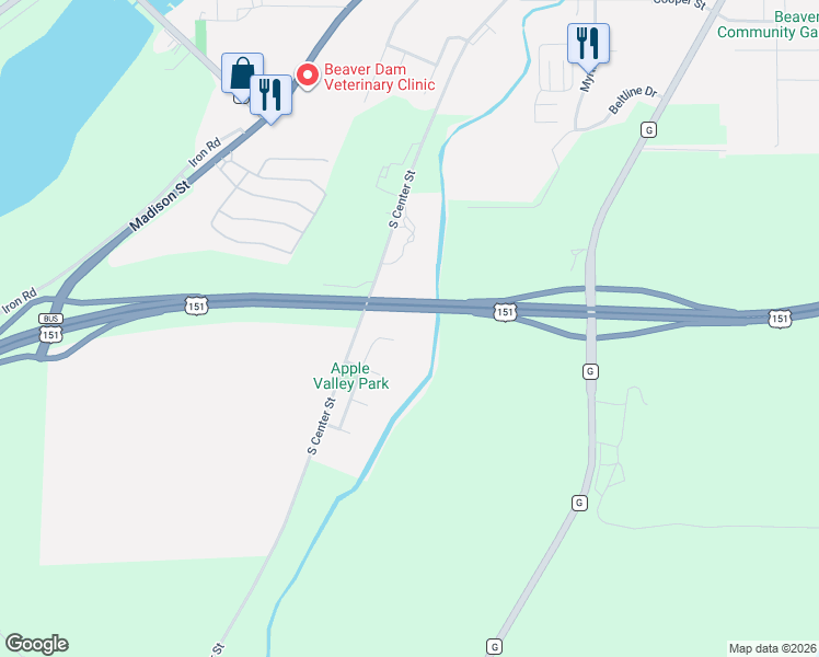 map of restaurants, bars, coffee shops, grocery stores, and more near 100 Honeycrisp Drive in Beaver Dam