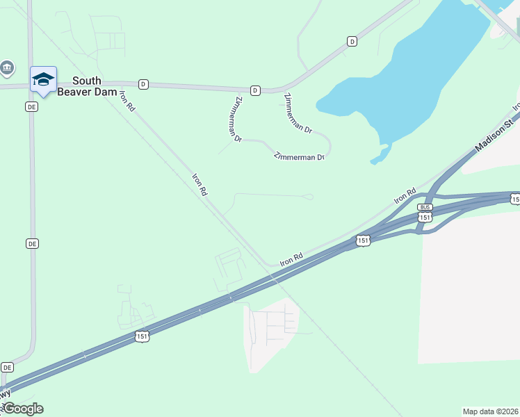 map of restaurants, bars, coffee shops, grocery stores, and more near W9507 Nova Pass in Beaver Dam