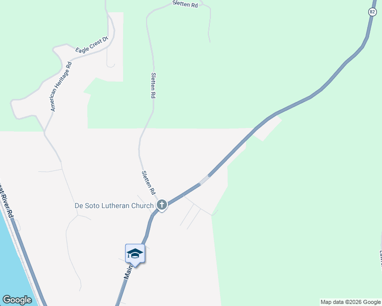 map of restaurants, bars, coffee shops, grocery stores, and more near 1004 Main Street in De Soto