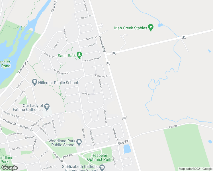 map of restaurants, bars, coffee shops, grocery stores, and more near 23 Sweeney Crescent in Cambridge