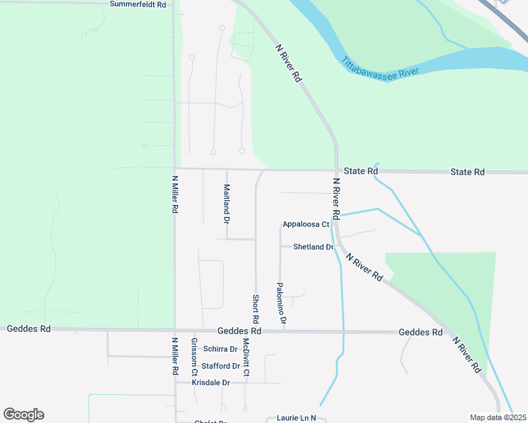 map of restaurants, bars, coffee shops, grocery stores, and more near 1860 Short Road in Saginaw