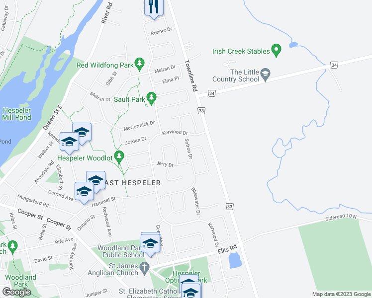 map of restaurants, bars, coffee shops, grocery stores, and more near 36 Sofron Drive in Cambridge